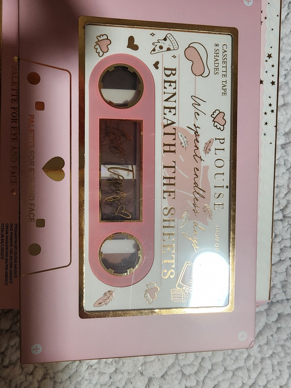 Plouise Beneath The Sheets Cassette Eyeshadow Palette - Pink & Gold